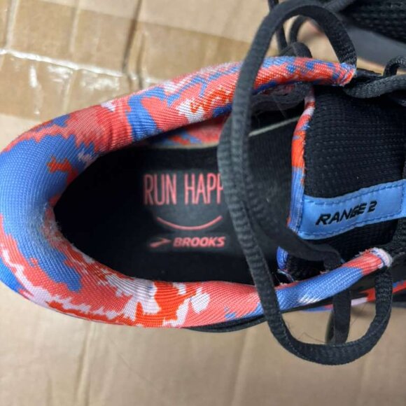 7.5 kids unisex brooks black blue orange running shoes - Picture 6 of 7